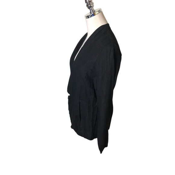 CMC Jacket Women's Size Small Black 100% Linen Long Sleeve - Picture 2 of 5